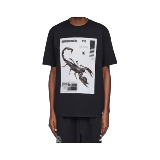 Y-3 X Neighborhood Graphic Printed Crewneck T-Shirt