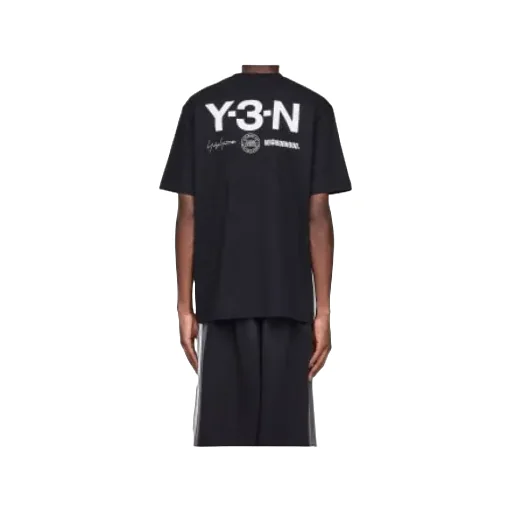 Y-3 X Neighborhood Graphic Printed Crewneck T-Shirt