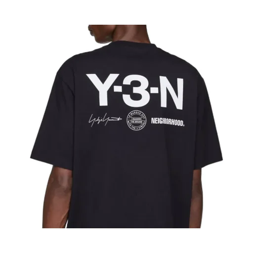 Y-3 X Neighborhood Graphic Printed Crewneck T-Shirt