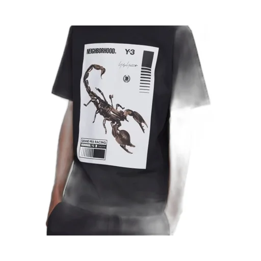 Y-3 X Neighborhood Graphic Printed Crewneck T-Shirt