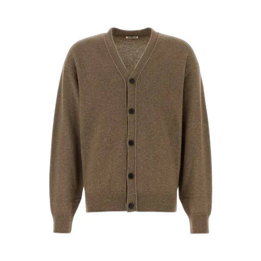 Auralee V-Neck Knit Cardigan