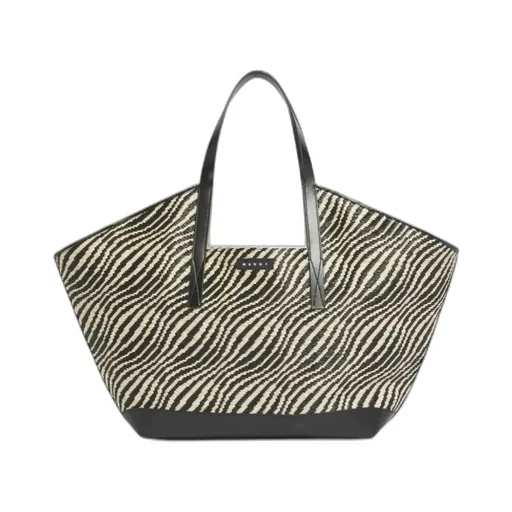 Marni Logo Patch Waves Tote Bag