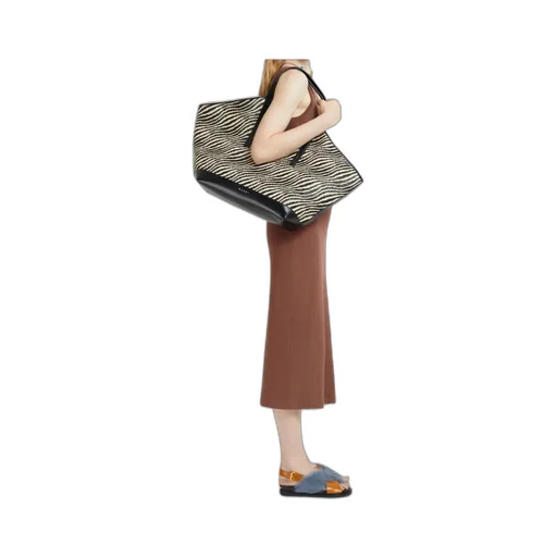 Marni Logo Patch Waves Tote Bag
