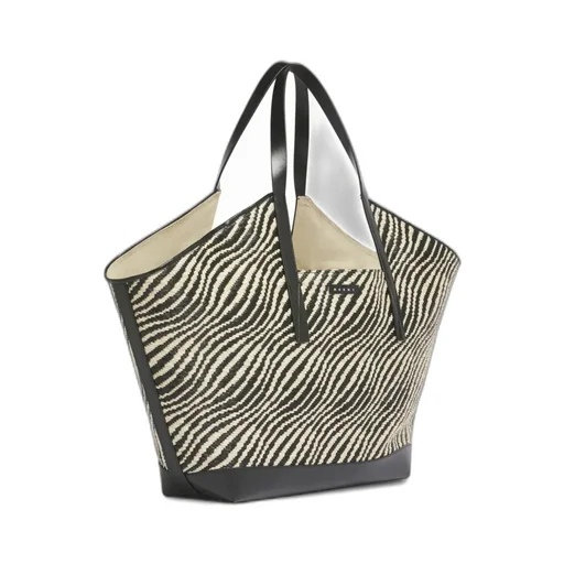 Marni Logo Patch Waves Tote Bag