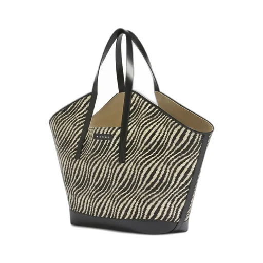 Marni Logo Patch Waves Tote Bag