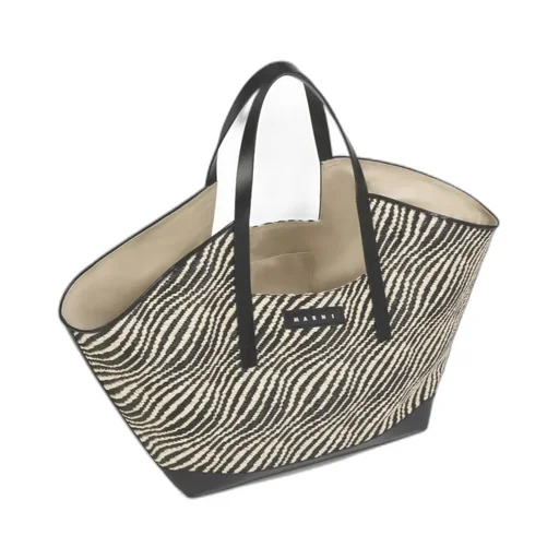 Marni Logo Patch Waves Tote Bag