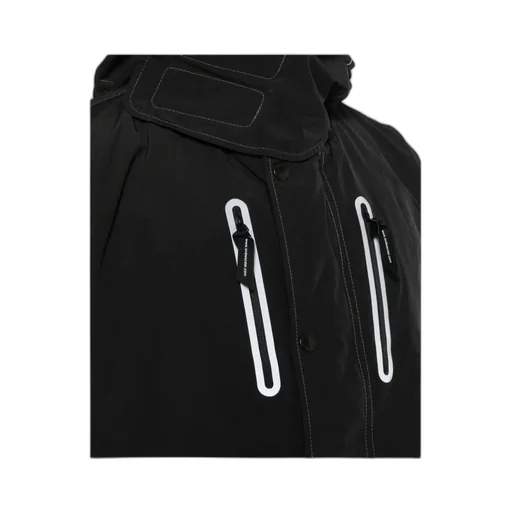 Reflective Stitching Hooded Casual Jacket