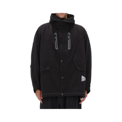 Reflective Stitching Hooded Casual Jacket