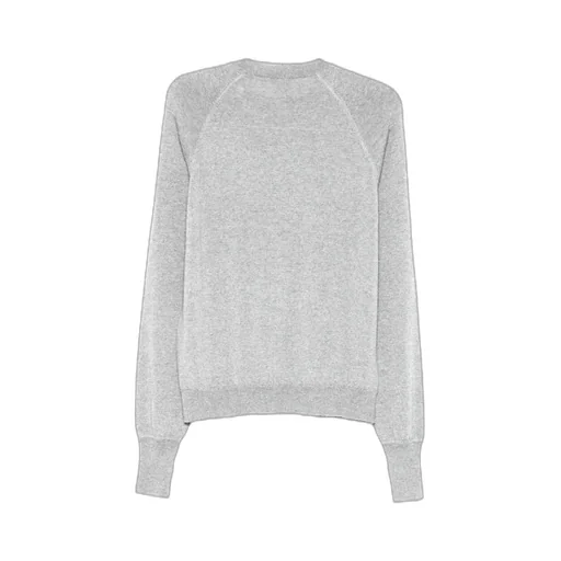 Ribbed Round-Necked Knitted Sweater