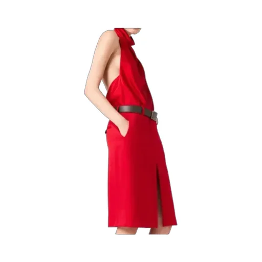Lace-Trimmed Satin Midi Skirt