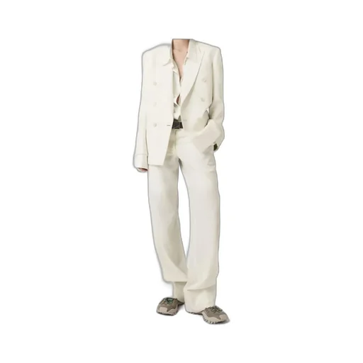 Pleated Straight-Leg Pants