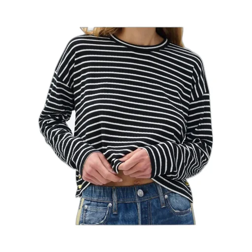 Knitted Striped Long-Sleeved T-Shirt
