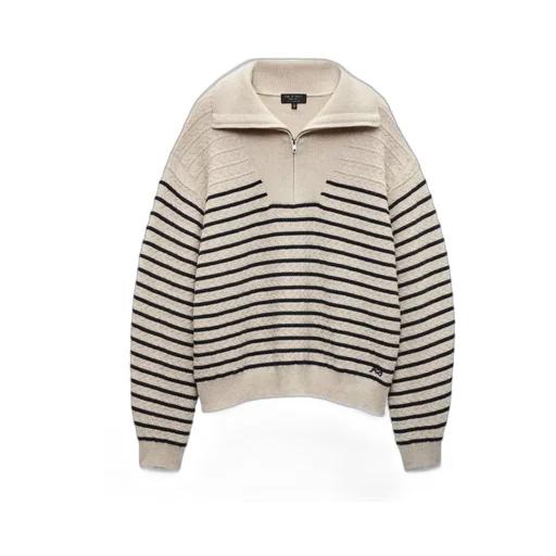 Natalia Cashmere Half-Zip Sweater