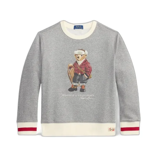 Bear-Print Crew-Neck Sweatshirt