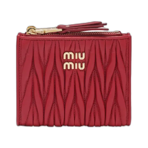 Miu Miu Logo Plaque Zipped Wallet
