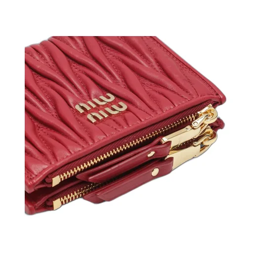 Miu Miu Logo Plaque Zipped Wallet