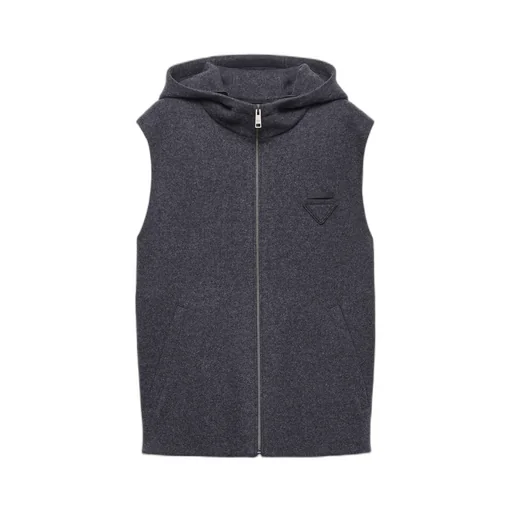 Wool And Cashmere Zipper Vest