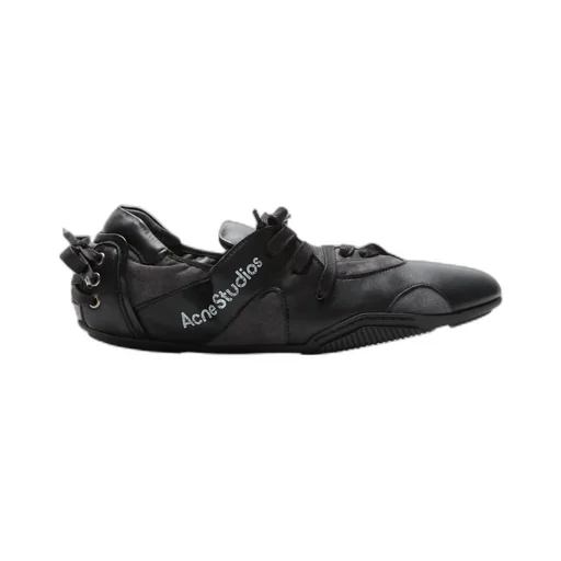 Leather Lace-Up Sneakers