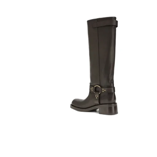 Square-Heeled Knee-High Boots