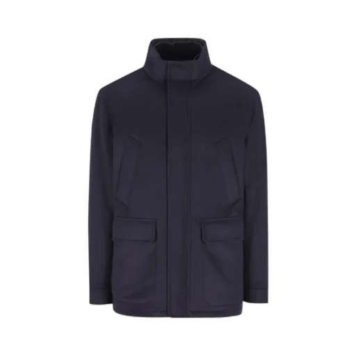 Zegna High Neck Long Sleeved Jacket