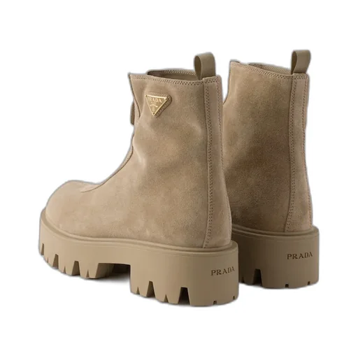 Prada Triangle-Logo Zipped Boots