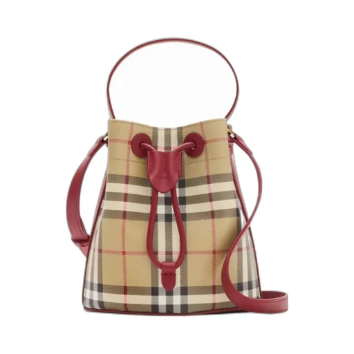 Burberry Mini Check Bucket Bag