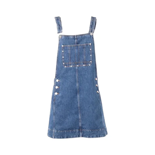 Back-Belted Denim Dress