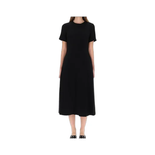 Theory Crepe Flared Hem Midi Dress