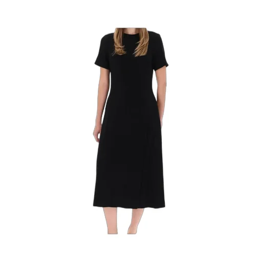 Theory Crepe Flared Hem Midi Dress