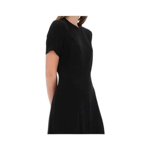 Theory Crepe Flared Hem Midi Dress