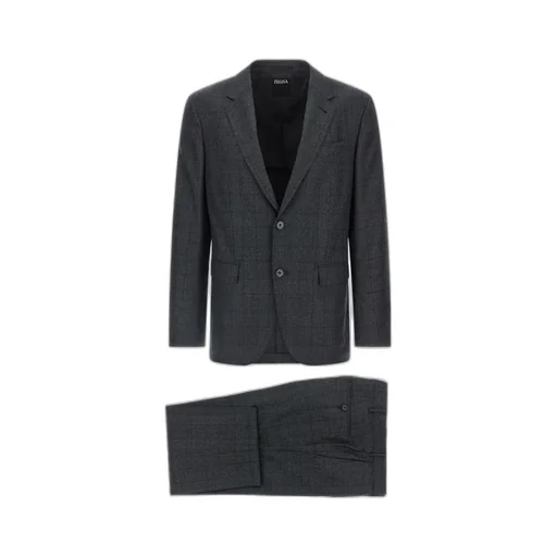 Zegna Single-Breasted Checked Suit Set
