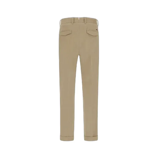 Pleated Cuffed Straight-Leg Trousers