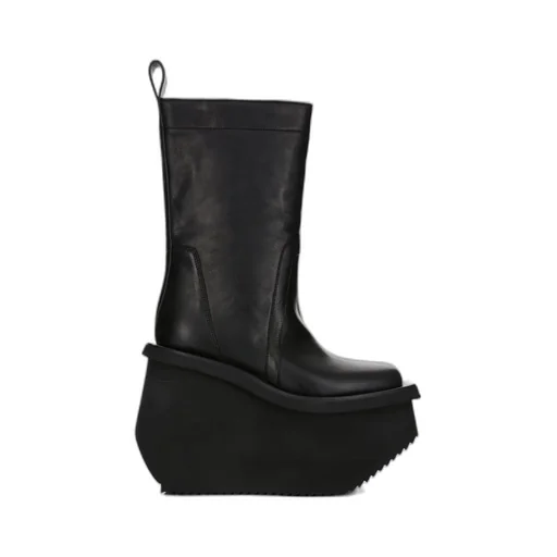 Rick Owens Round Toe Platform Boots