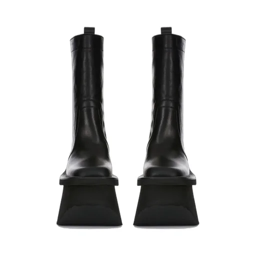 Rick Owens Round Toe Platform Boots