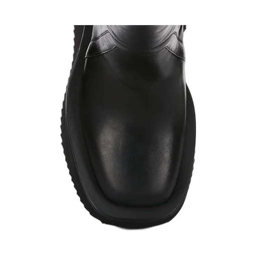 Rick Owens Round Toe Platform Boots
