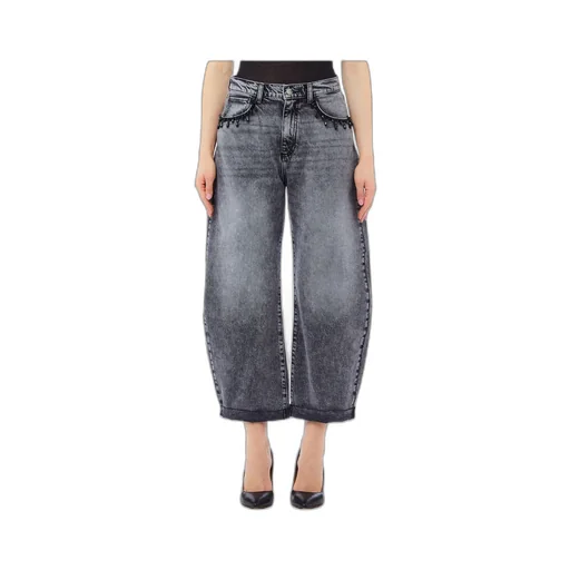 Denim Trousers With Belt Loops