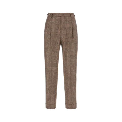 Plaid Belt Loop Casual Pants