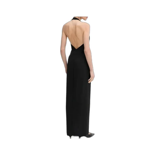 Halter Neck Insect-Detail Maxi Dress
