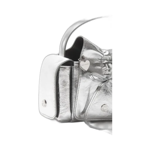 Multi-Pocket Metallic Leather Bag