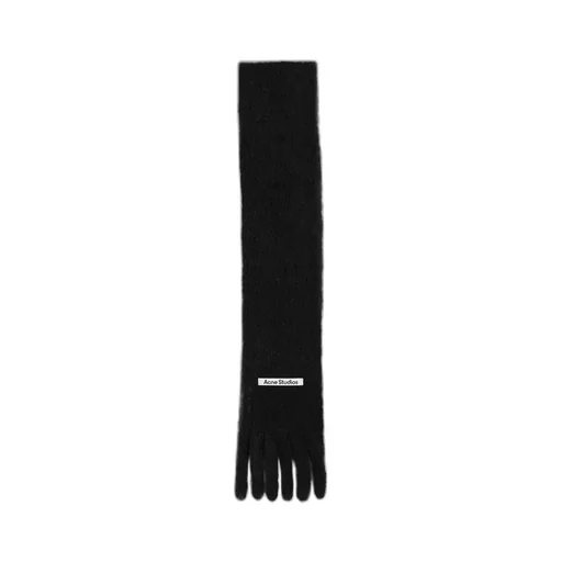Acne Studios Logo Patch Fringed Scarf