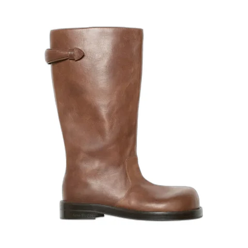 Strap Leather Boot