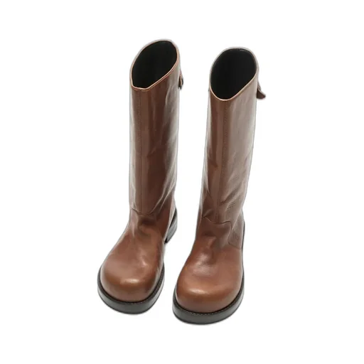 Strap Leather Boot