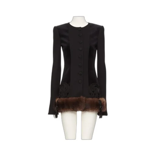 Valentino	Button-Up Tassel Detailed Dress