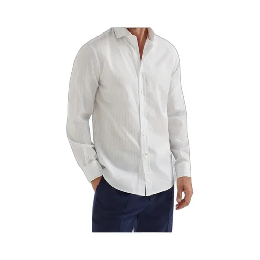 Brunello Cucinelli Striped Long-Sleeved Shirt