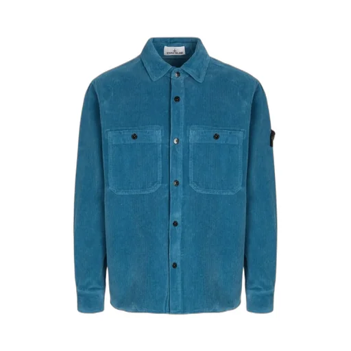 Stone Island Compass Patch Buttoned Shirt Jacket