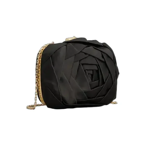 Rose-Motif Chain Mini Bag
