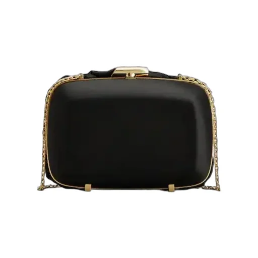 Rose-Motif Chain Mini Bag
