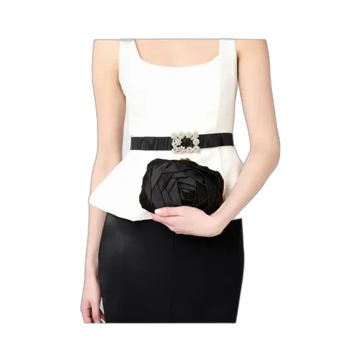 Rose-Motif Chain Mini Bag