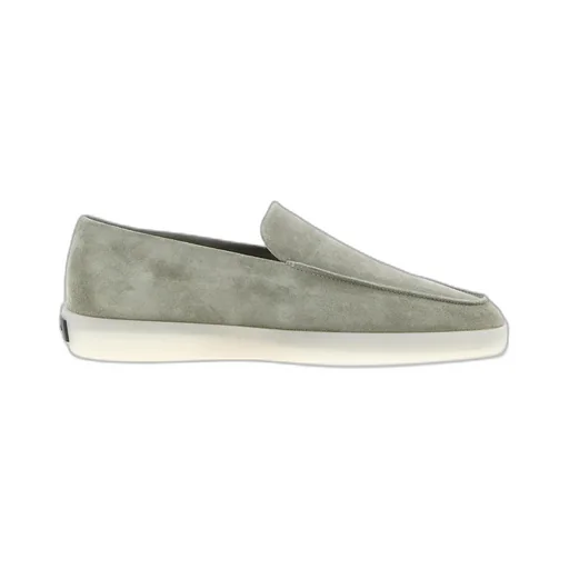 Suede Logo-Patch Loafers