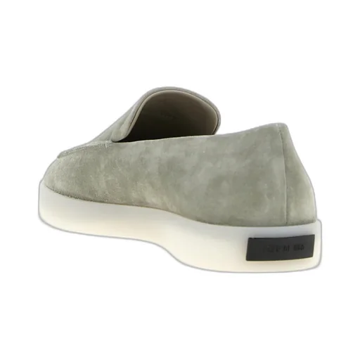 Suede Logo-Patch Loafers
